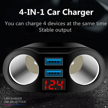 Zapalovač v autě Zásuvky Splitter Adaptér 3.1 USB Nabíječka 12-24V Auto, SUV, Off-Road Vozidla Pro Telefon, MP3 DVR Příslušenství