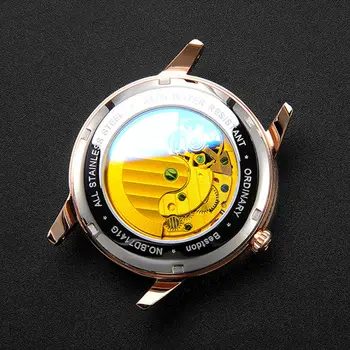 2019Switzerland značka don Luxusní Automatické Mechanické Hodinky Muži Skeleton Zakřivený Zrcadlový Vodotěsné pánské Hodinky Módní reloj