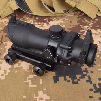 Hunt pohled Lov Působnosti ACOG 1X32 Taktické Červená Zelená Tečka Pohled Osvětlené Optický puškohled S 20mm Rail Pro Airsoft Zbraň