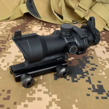 Hunt pohled Lov Působnosti ACOG 1X32 Taktické Červená Zelená Tečka Pohled Osvětlené Optický puškohled S 20mm Rail Pro Airsoft Zbraň