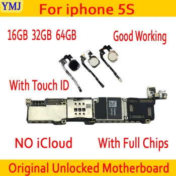 Dobrá Práce pro iphone 5S Deska S/Bez Touch ID,Originální odemčený pro iphone 5S základní Deska,16gb / 32gb / 64gb