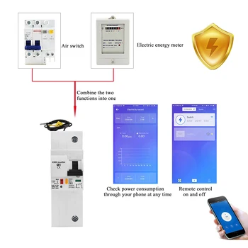 Alexa Kompatibilní Smart Jistič s Power Monitoring Ochrana proti Zkratu eWelink APP Ovládání Časovač Smart Home