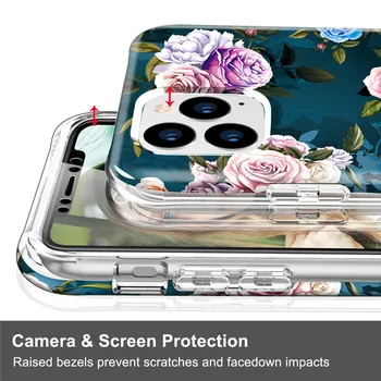 360 ° Plné Tělo S Screen Protector Telefon Pouzdro Pro iPhone11Pro max 6 8 7 Plus xr xsmax TPU Křišťálově Zářící Třpytky