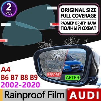 Pro Audi A4 B6 B7 B8 B9 2002 - 2020 8E 8H 8K 8W Plné Krytí Proti Mlze Film Zpětné Zrcátko Nepromokavé Anti-Fog Příslušenství S4 RS4