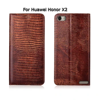 Telefon Pouzdro Pro Huawei Honor X1 X2 & Media Pad X1 X2 Ještěrka Obilí Flip Pouzdro Magnetické Stát Genuien Kůže Kryt Na Mobil