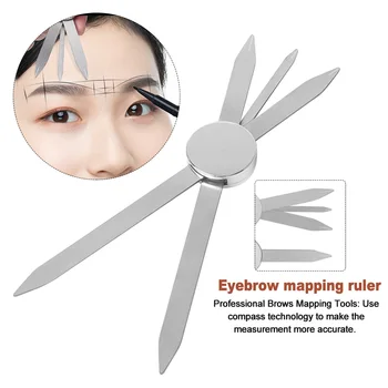 Z Nerezové Oceli Microblading Nástroj Pro Přesné Třmen Obočí Mapování Vládce Profesionální Permanentní Make-Up Kompas, Polohy, Odolný