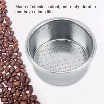 2 Ks Nerezové Oceli 51mm Káva Čaj Filtrační Koš pro Espresso, Kávovar Non pod Tlakem Jednolůžkový Dvoulůžkový Prášek Mísy