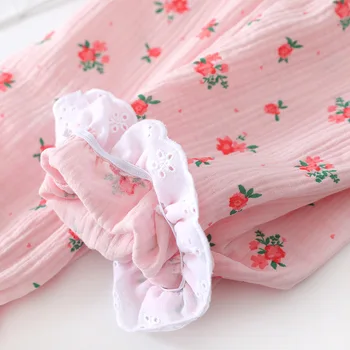 Nové Krepové Bavlněné Porodu Oblečení Poporodní Kojení Kojící Oblek Sladké Japonské oblečení pro volný čas, Pyžamo Piyamas pro Ženy