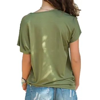 Není Dnes Tisk t košile Ženy Letní Nepravidelný Skew Cross Obvaz T-Shirt Ženy Topy