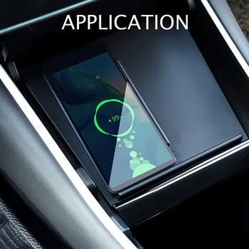 Nový Bezdrátový Telefon Nabíječka Dual Telefony Nabíjení protiprokluzový systém Držák do Auta Auto Pro Tesla Model 3 Pro Všechny Qi umožnil zařízení se systémem Android