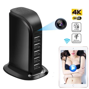 Mini Kamera 4K WI-fi HD 1080P IP kamera Bezdrátová Bezpečnostní Kamera USB Nabíječka Baby Monitor Fotoaparátu Videokamera pro Inteligentní domácnost