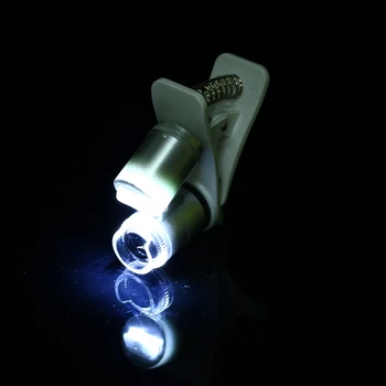 Univerzální 60X Zoom, LED Světlo Mikroskop, Lupa, Zvětšovací Sklo Micro Mobilní Telefon Objektiv Fotoaparátu Ultrafialové Lampy