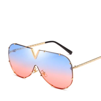 Pánské nadrozměrných sluneční Brýle Retro Obdélník jasné, Gradient Čočky, Sluneční Brýle Módní Klasické Brýle UV400