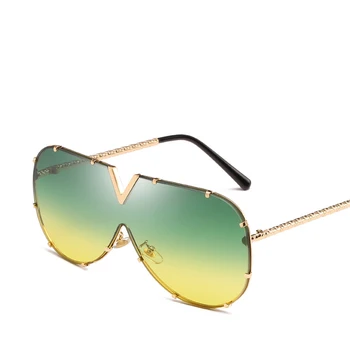 Pánské nadrozměrných sluneční Brýle Retro Obdélník jasné, Gradient Čočky, Sluneční Brýle Módní Klasické Brýle UV400