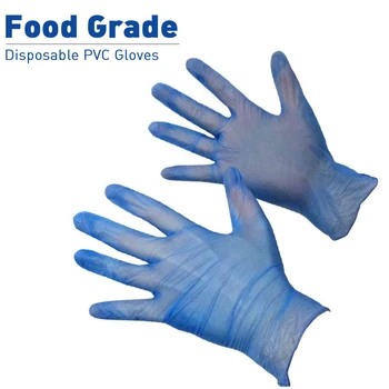 20ks Jednorázové vinylové rukavice, Modré Rukavice Dishwash/Kuchyň/Zahrada/Průmyslové Latex zdarma Ochranu Domácnost, Rukavice na Jedno použití