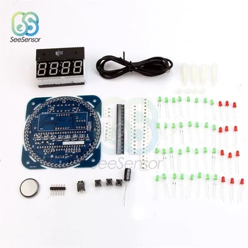 Rotující DS1302 LED Digitální Displej Alarm Modul Elektronické Digitální Hodiny LED Zobrazení Teploty DIY Kit Učení Board 5V