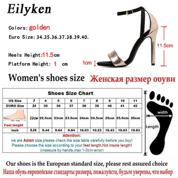 Eilyken 2021 Nové Módní Vysoké boty na Podpatku-podpatek Kotník Popruh Sandály Sexy PU Kožené Peep toe Sexy Svatební Sandály boty