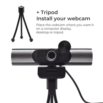 Webkamera s Speacker Mikrofon 1080P Web kamera Full HD Acto Zaměřit Kameru 4K Web cam USB Kamery Počítače PC Kamery na youtube