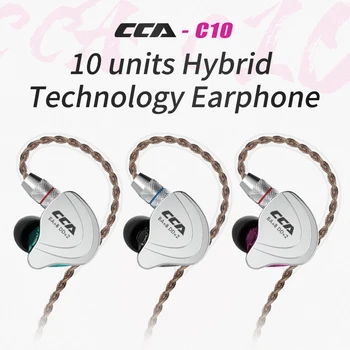 CCA C10 4BA+1DD Hybrid V Ear Sluchátka hi-fi, DJ, Monitor Běží Sportovní Sluchátka Headset Sluchátko S Detacable Modernizované Kabelové