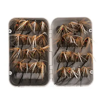 32pcs Fly Rybářské návnady Nastavit Řešit s Case Box Motýl Hmyz Pesca Umělé Návnady pro Bass Pstruh s Uhlíkové Oceli Háčky C