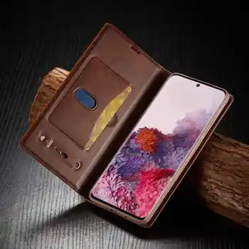 Kožené Pouzdro Pro Samsung Galaxy S20 Ultra Pouzdro Hybridní Ochrana Coque Pro Samsung S20 Plus Případě Magnetické Peněženka Bydlení