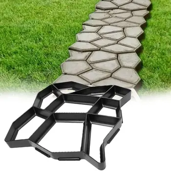 Ruční Dlažba DIY Cihly Plastové Cesta Maker Formy Opakovaně Beton, Cement, Kámen Design Dlažba Chodit Formy Pro Park Zahrada