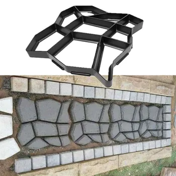 Ruční Dlažba DIY Cihly Plastové Cesta Maker Formy Opakovaně Beton, Cement, Kámen Design Dlažba Chodit Formy Pro Park Zahrada