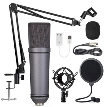 Funthing U87 Kondenzátorový Mikrofon pro PC, telefonu, Velké Bránice Kondenzátorový Mikrofon Pro Vokální Nahrávání Karaoke Mikrofon