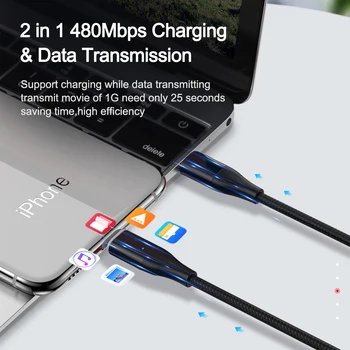YKZ Magnetický Typ C osvětlení PD 18W rychlé nabíjení Kabel pro iPhone 12 11 Pro Max XS XR 8 Plus USB C 60W Kabel Pro Huawei, Xiaomi