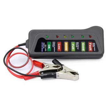 LAMEZIA Mini 12V Digitální Baterie Vozidla Tester 6 LED Displej Světla Diagnostický Nástroj, Auto AlternatorTester Pro Auto