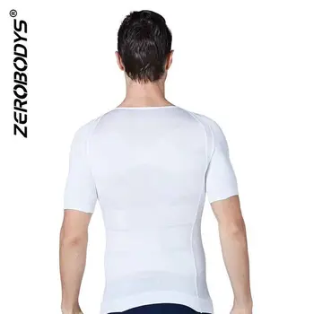 2020 Utvářeli Muži Hubnutí Tělo Shaper Bederní Pás Tee Shirt Ležérní Rychlé Suché spodní Prádlo Shapewear Pánské pro kompresi krátkých