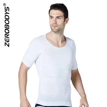 2020 Utvářeli Muži Hubnutí Tělo Shaper Bederní Pás Tee Shirt Ležérní Rychlé Suché spodní Prádlo Shapewear Pánské pro kompresi krátkých