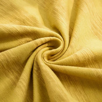 Módní žlutý oversize ženské t-shirt ležérní krátký rukáv 0-neck obvaz lady top tees M30392