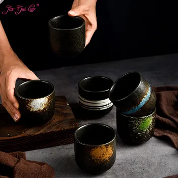 JIA-GUI LUO 200ML Šálky Kávy šálek čaje Japonský styl keramické sklenice na víno čajový set pohár přenosné poháry japonský šálek I086