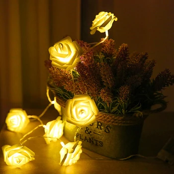 10/20Leds Růže Květ, Led String Světla Vánoční Dovolenou String Světla, USB Víla Světla Dekorace Svatební Dekorace Valentine