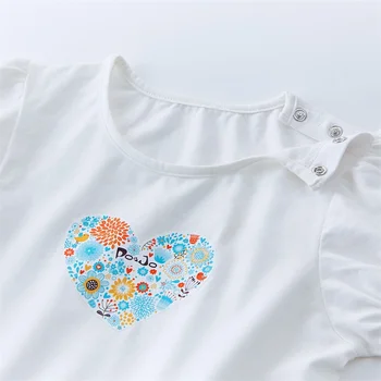 Baywell Děti, Dítě, Dívka, Oblečení Nastavit Letní Oblečení Tištěný Vzor T-košile+ Džínové Šortky Batole Dívky Ležérní Oblečení Sady