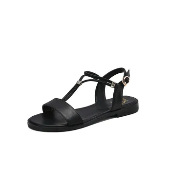 MORAZORA 2020 velké velikosti 43 ploché boty ženy, originální kožené sandály crystal spony jednoduché příležitostné letní boty dámské sandály