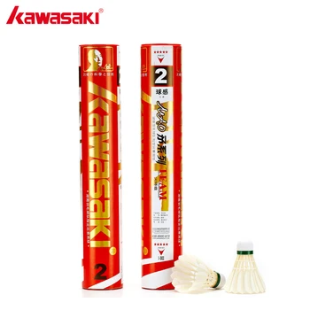 12ks Kawasaki Originální Profesionální Turnaj Pérák Bílé Husí Peří Badminton, Míč, Odolný, Rychlost 76 77 Příslušenství