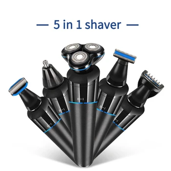 5 V 1 Barber Hair Clipper Elektrický Zastřihovač chloupků Nos, Vlasy, holicí Strojek holicí Strojek Zastřihovač Vousů Mužů Vlasy Řezací Stroj USB Nabíjecí