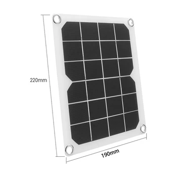 Monokrystalický Solární Panel USB 5V 10W Semi-flexibilní Vodotěsné Přenosné Venkovní Solární LED Vodotěsný Snadná Instalace