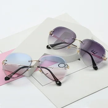 2020 Módní Luxusní Kovový Rám Pilotní sluneční Brýle, Ženy Módní Gradient Značka Designer Brýle UV400 Velkoobchod