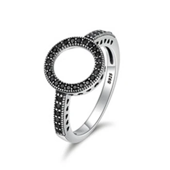WOSTU 2019 Hot Prodej Real 925 Sterling Silver, Kolo Prsteny Štěstí, Kruh Prst prsten Pro Ženy Módní Svatební Šperky FIR041