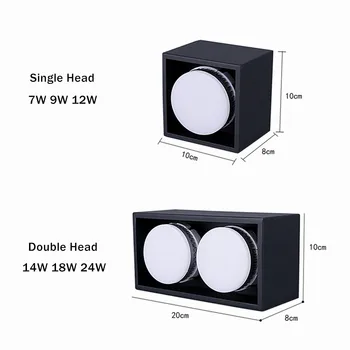 LED Stropní lampa přisazená Bodové led downlight 12w 24w led žárovky vyměnitelné 45 Stupňů Rotace bodové světlo pro domácí osvětlení