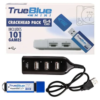 True Blue Mini Feťák Pack 64G Bojovat Pack pro PlayStation Klasické Playstation Příslušenství s Mini USB Hub