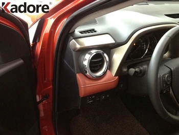 Pro Toyota RAV4 RAV 4 2013 2016 2017 ABS Chrome Vnitřní Konzole, Odvzdušňovací Kryt Čalounění Dveří Rukojeť Rám Příslušenství 8ks