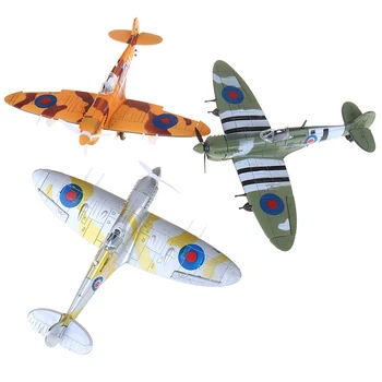 1ks Spitfire Stíhací Model Stavebnice Hračky pro Děti DIY Montáž Letadel Modely, Stavebnice, Vzdělávací Hračky, Dárky pro Děti, Náhodné Barvy
