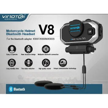 Anglická Verze 2 sada Vimoto V8 Helmu Bluetooth Intercom Motocykl Stereo Headset Sluchátka Pro Mobilní Telefon, GPS, 2 Way Rádia