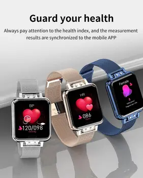 ZL13 Smart Watch Ženy z Nerezové Oceli Barevný Displej Smartwatch Srdeční Frekvence, Krevní Tlak, Zdraví Ženy, a Oznámení