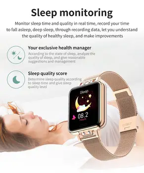 ZL13 Smart Watch Ženy z Nerezové Oceli Barevný Displej Smartwatch Srdeční Frekvence, Krevní Tlak, Zdraví Ženy, a Oznámení