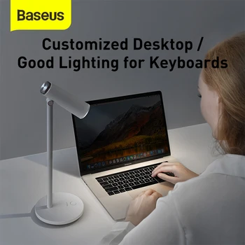 Baseus i-wok Stolní Lampa Stolní LED Noční Lampa pro Ochranu Očí, Studie Světlo na Čtení USB Dobíjecí Stolní Kancelářské Práce Stolní Lampa